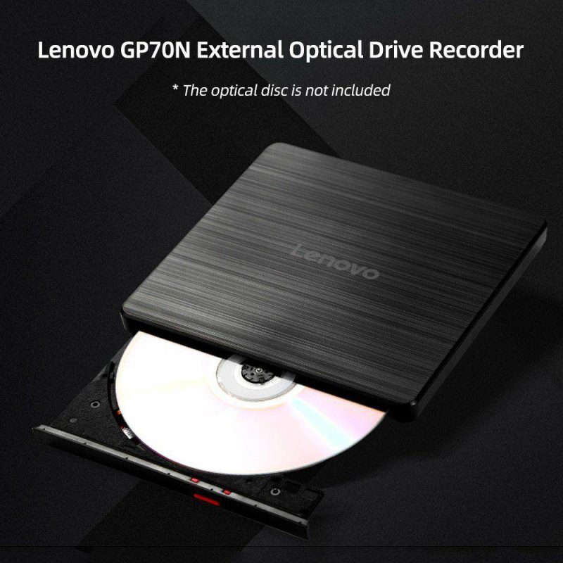 Hard Drives & Accessories | GP70N USB2.0 External Optical Drive DVD Recorder Compact Design Support Reading Recording Plug and Play Wide Compatibility Black Flash Drives & Storage Black