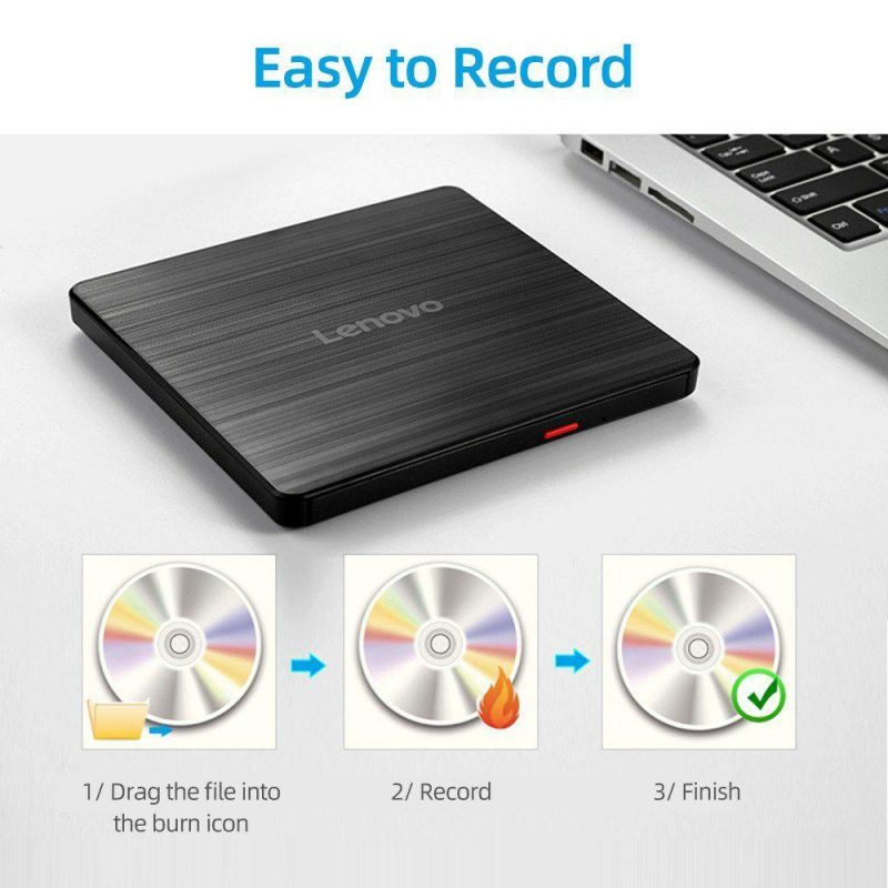 Hard Drives & Accessories | GP70N USB2.0 External Optical Drive DVD Recorder Compact Design Support Reading Recording Plug and Play Wide Compatibility Black Flash Drives & Storage Black