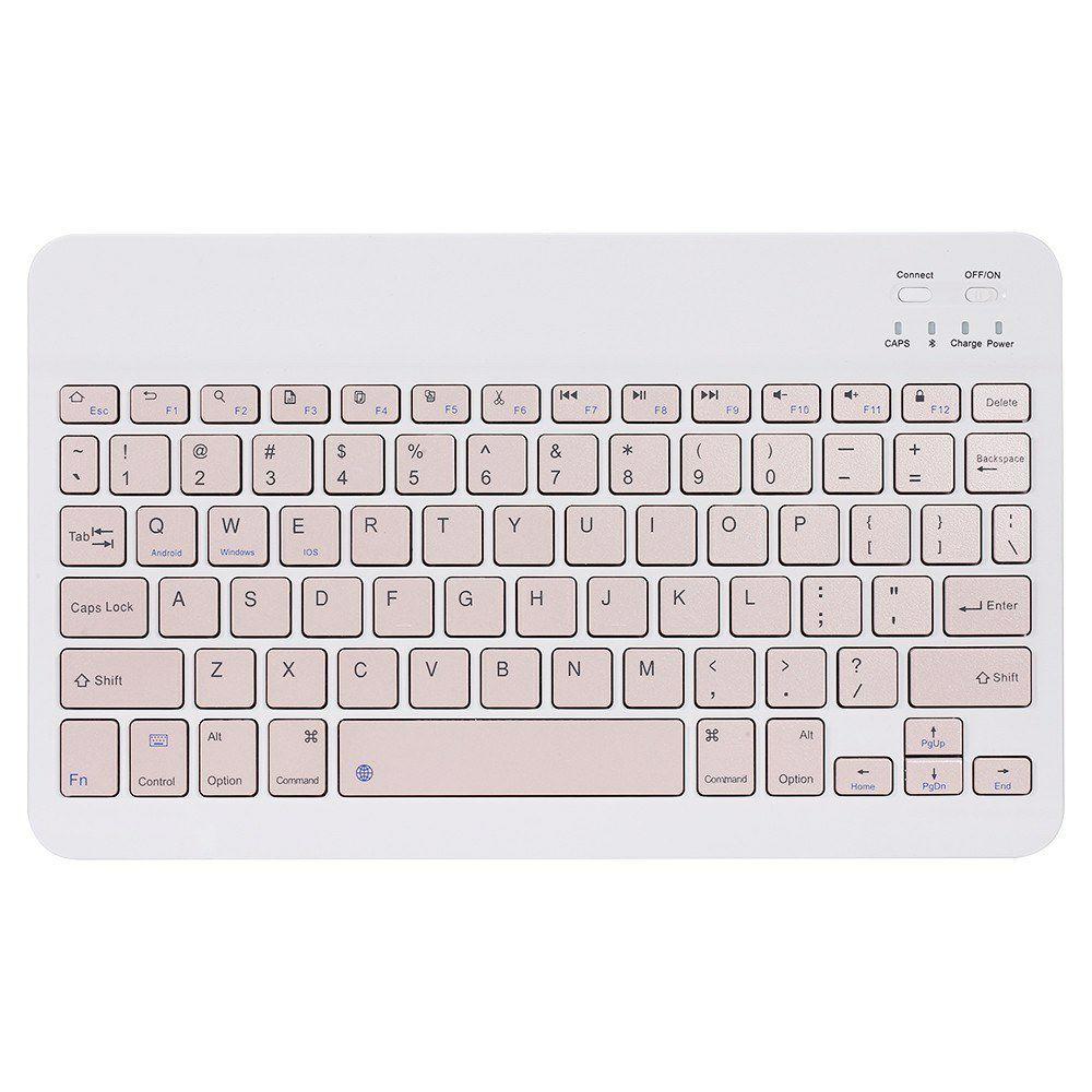 Keyboards | 10-inch Wireless BT Keyboard Three-system Universal Colorful Rechargeable BT Keyboard Mobilephone Tablet Universal Keyboard Pink Pink Computer Peripherals Keyboards