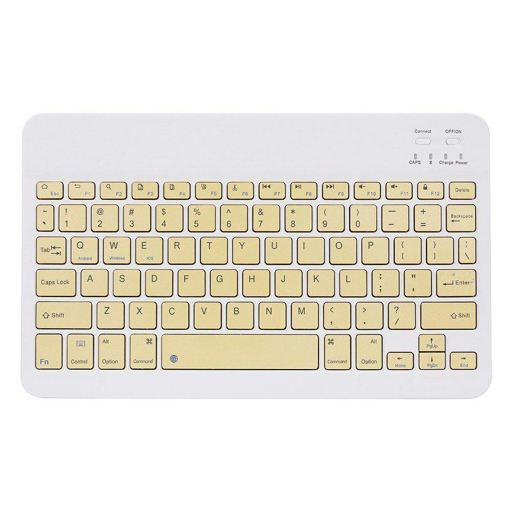 Keyboards | 10-inch Wireless BT Keyboard Three-system Universal Colorful Rechargeable BT Keyboard Mobilephone Tablet Universal Keyboard Yellow Yellow Computer Peripherals Keyboards