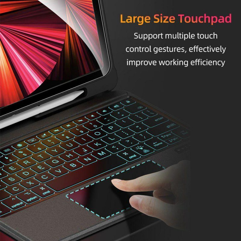 Keyboards | Detachable Tablet BT Keyboard Case with Touchpad Pen Slot Compatible with iPad Air 4 10.9”/iPad Pro 11” 2018/2020/2021 Computer Peripherals Keyboards