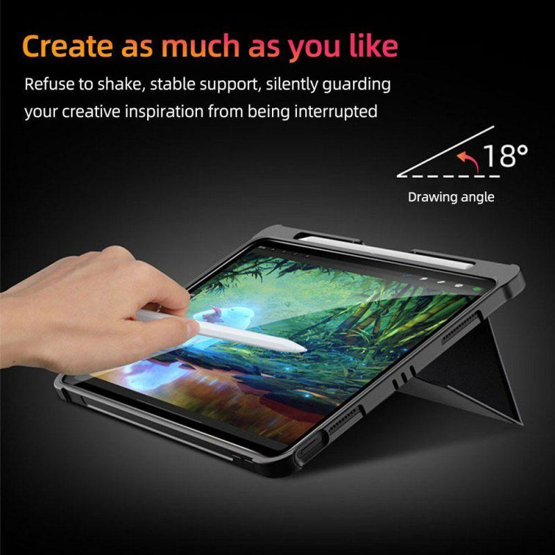 Keyboards | Detachable Tablet BT Keyboard Case with Touchpad Pen Slot Compatible with iPad Air 4 10.9”/iPad Pro 11” 2018/2020/2021 Computer Peripherals Keyboards