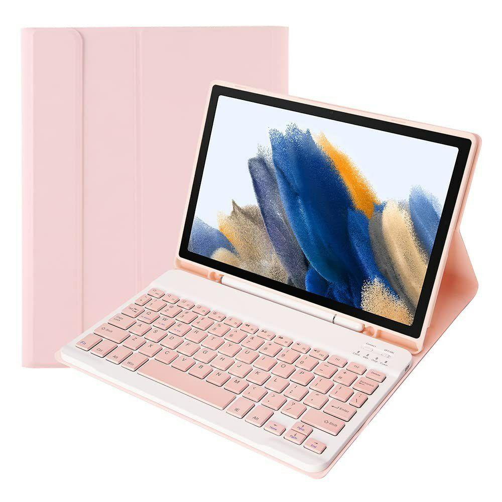 Keyboards | Portable Detachable Tablet Protective Case with BT Keyboard Pen Slot Compatible with Samsung Tab S6 Lite 2022/P613/P619 Pink Pink2 Computer Peripherals Keyboards