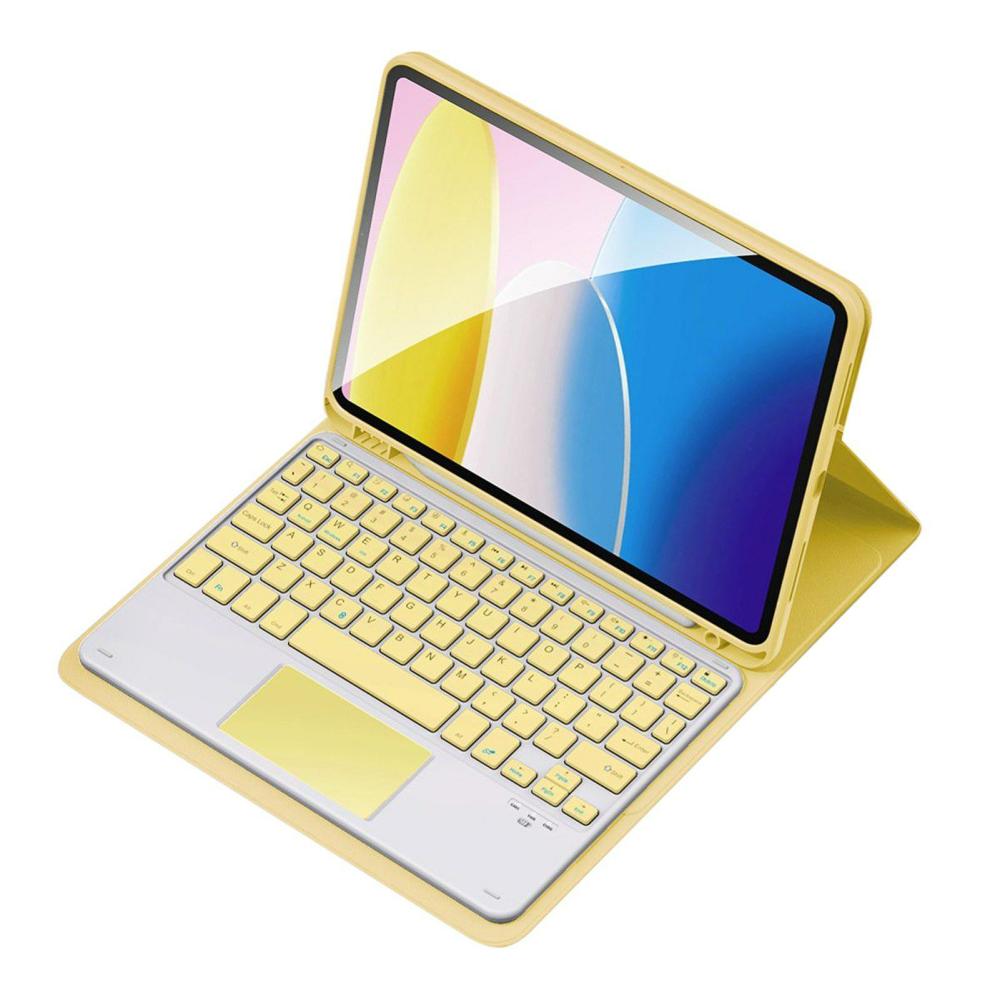 Keyboards | TP-9709 Wireless BT Keyboard USB Keypad with PU Leather Protecting Case for Tablet Compatible with iPad Air2 9.7in/ iPad 9.7in(2017)/ iPad 9.7in(2018)/ iPad Pro 9.7in Yellow Computer Peripherals Keyboards