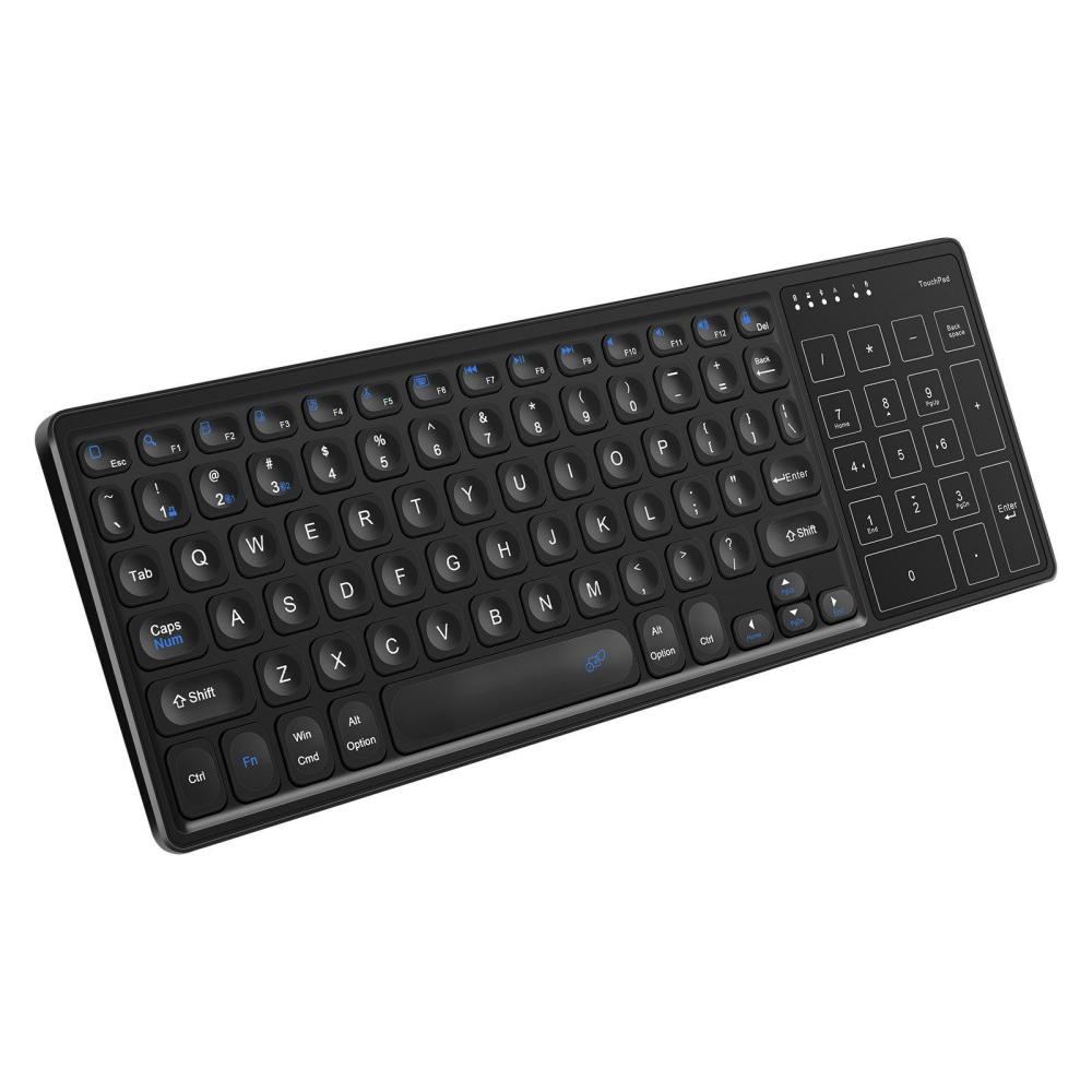 Keyboards | Wireless Dual-mode Keyboard 2.4G/BT Wireless Connection Ergonomic Design with Touchpad Wide Compatibility Computer Peripherals Keyboards