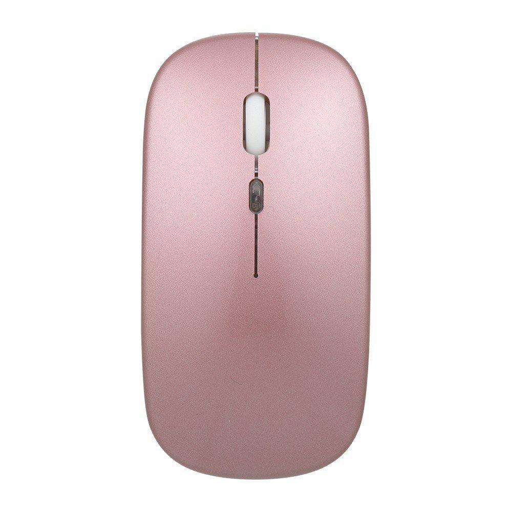 Mice | 2.4G BT 5.0 Wireless Ergonomic Slim Mouse Less Noise 3 Adjustable DPI Levels Rechargeable Mouse for Laptop, Computer, Black Rose Gold Computer Peripherals Mice