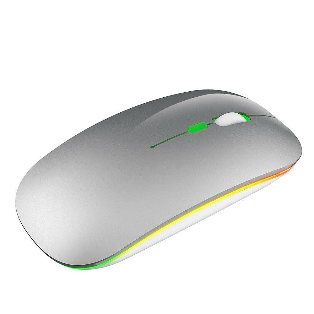 Mice | M40 Ultra-thin Wireless Mouse 2.4G Rechargeable Wireless Silent Mouse Ergonomic Design 3 Adjustable DPI Silver Computer Peripherals Mice