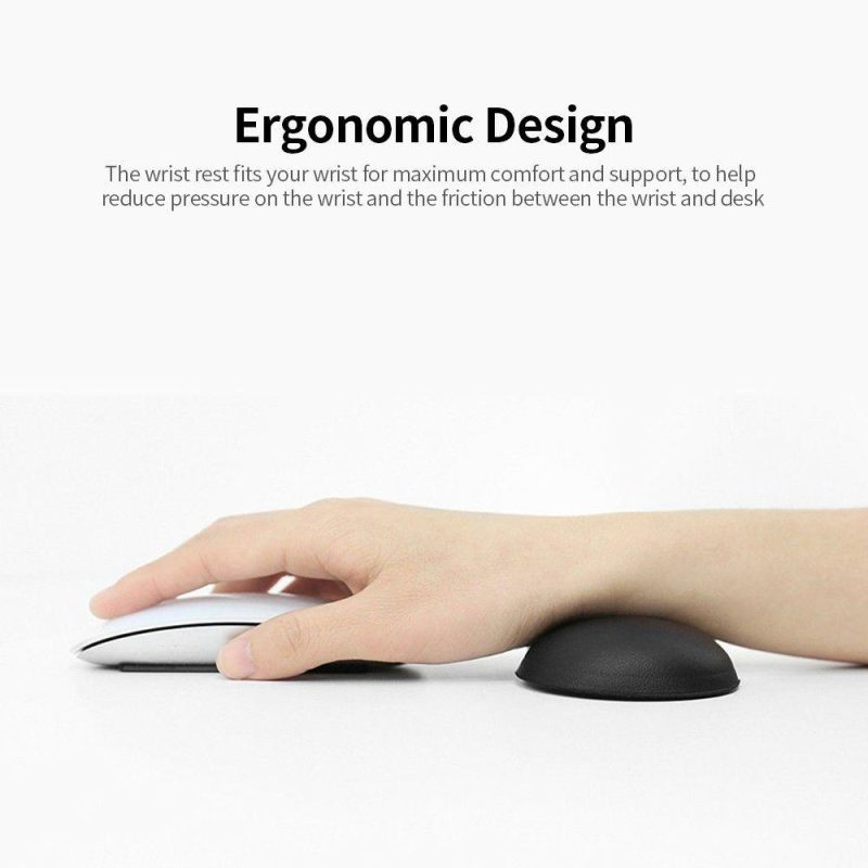 Mice | Soft Silicone Mouse Wrist Pad Mice Wrist Rest Ergonomic Silicone Wrist Support Mouse Pad Hand Pillow Cushion Black Grey Computer Peripherals Grey