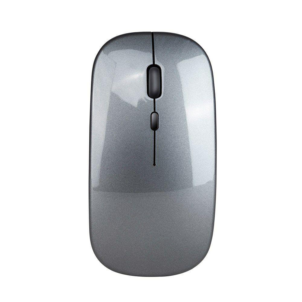 Mice | Wireless 2.4G Mouse Ultra-thin Silent Mouse Portable and Sleek Mice Rechargeable Mouse 10m/33ft Wireless Transmission (Gray) Grey Computer Peripherals Grey