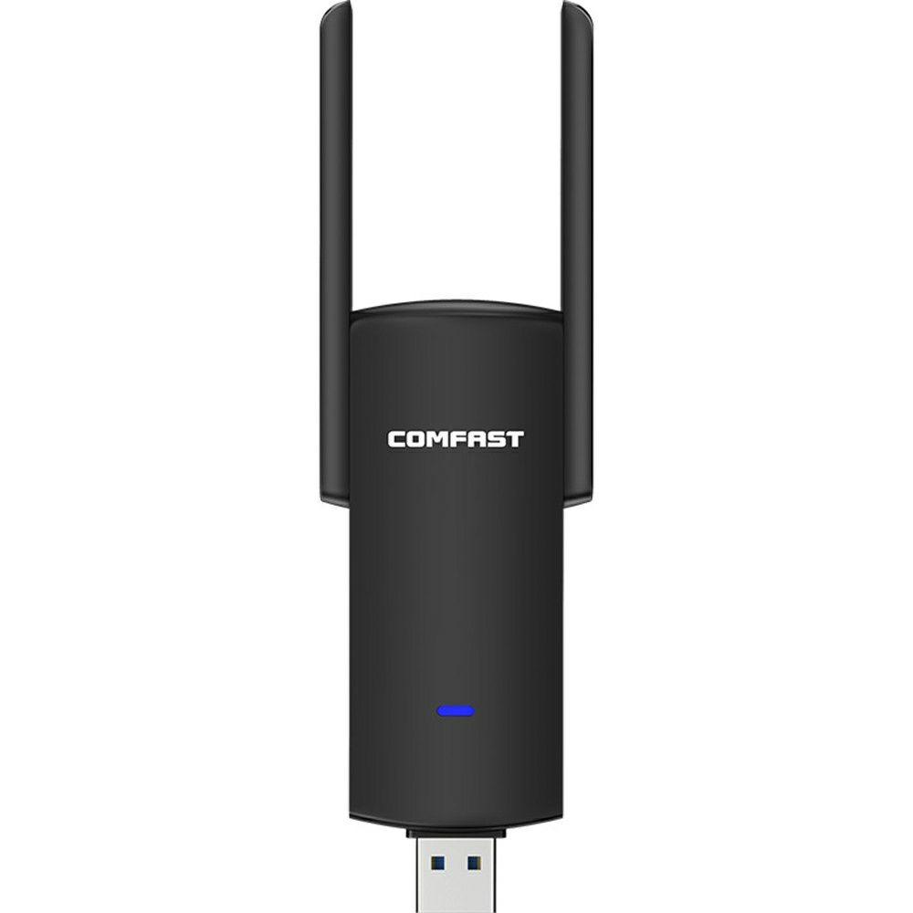 Network Cards | CF-924AC Dual-band Gigabit USB Wireless Network Card 1300Mbps USB WiFi Adapter High-speed Stable Low Latency Transmission Black Networking Black