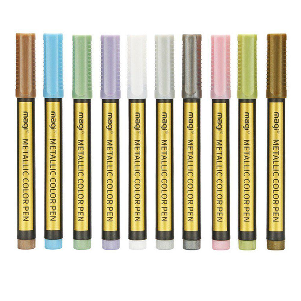 Other | 10 Colors Metallic Brush Pen Art Marker Yellow Office & School Supplies Other