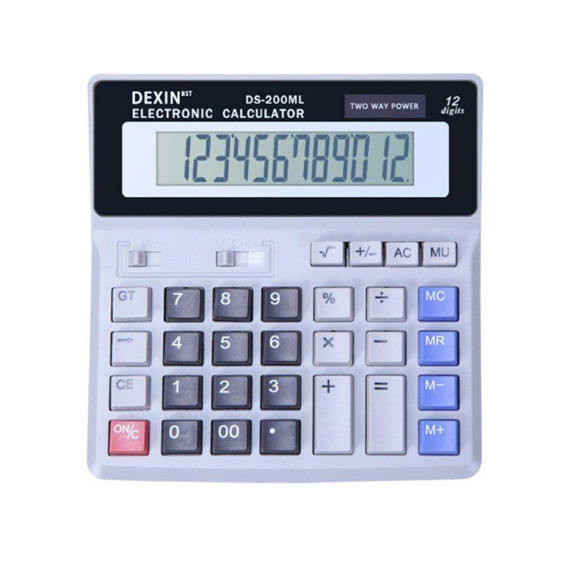 Other | 12 Digit LCD Display Desk Calculator Grey Office & School Supplies Grey