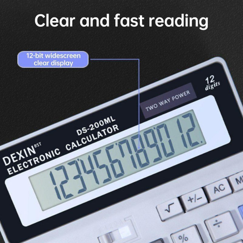 Other | 12 Digit LCD Display Desk Calculator Grey Office & School Supplies Grey