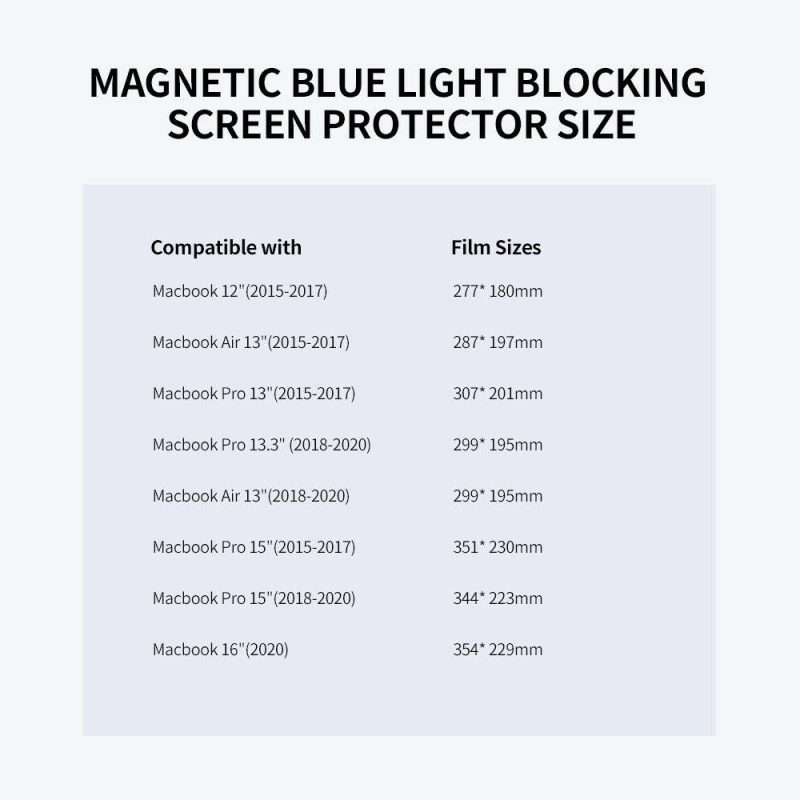 Other Laptop Accessories | Magnetic Blue Light Blocking Screen Protector Anti UV Film Anti Glare Frosted Film Compatible with Macbook Air 13”(2018-2020) Laptops & Notebooks Other Laptop Accessories