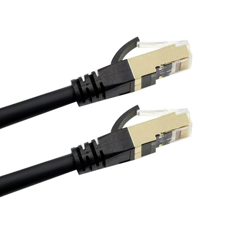 Other Networking Accessories | Cat8 Ethernet Cable High Speed Network Cable 40Gbps 2000Mhz/ Shielded Twisted Pair/ Gold Plated RJ45 Interface Black 1m Networking Other Networking Accessories