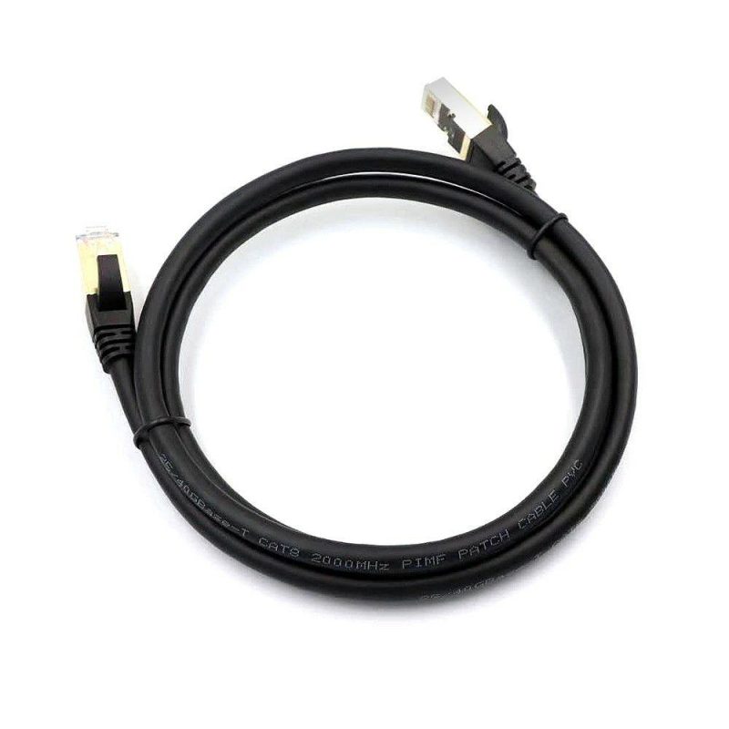 Other Networking Accessories | Cat8 Ethernet Cable High Speed Network Cable 40Gbps 2000Mhz/ Shielded Twisted Pair/ Gold Plated RJ45 Interface Black 1m Networking Other Networking Accessories