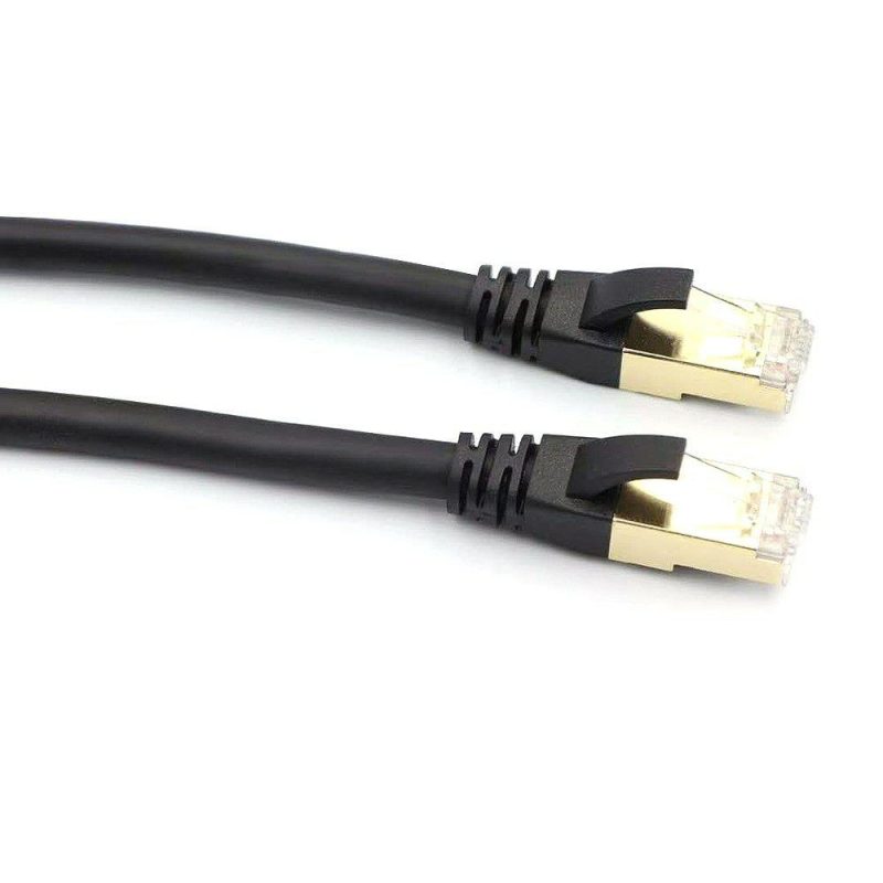 Other Networking Accessories | Cat8 Ethernet Cable High Speed Network Cable 40Gbps 2000Mhz/ Shielded Twisted Pair/ Gold Plated RJ45 Interface Black 1m Networking Other Networking Accessories