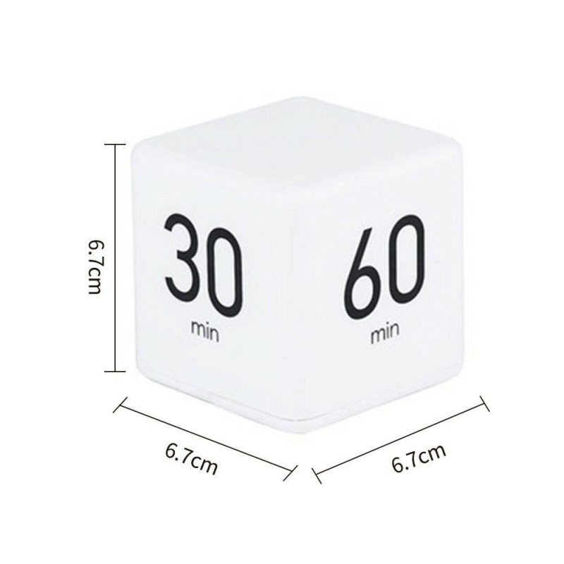 Other | Portable Cube Timer Digital Kitchen Timer Countdown Alarm 15-20-30-60 Minutes Flip Timing with Digital Display Time Management for Study Sports Cooking Gaming Office White Office & School Supplies Other