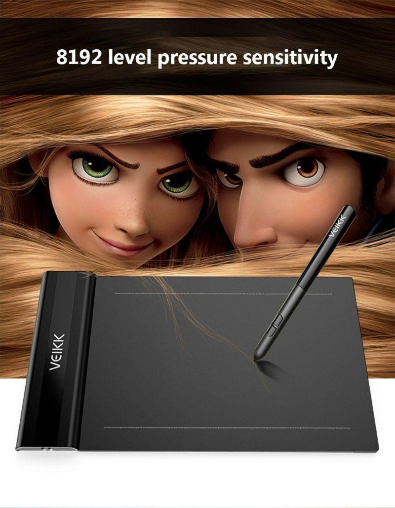 Other | S640 Digital Graphics Drawing Tablet 6*4 inch Pen Tablet with 8192 Levels Pressure Passive Pen 5080 LPI One-Touch Eraser Hand Painted Tablet Black Computer Peripherals Black