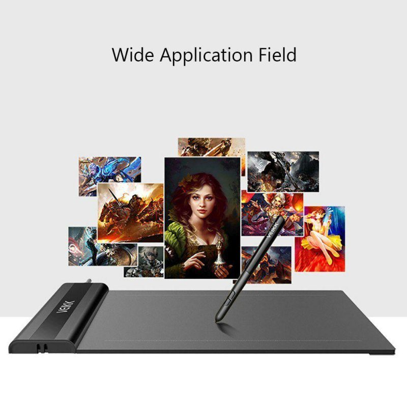 Other | S640 Digital Graphics Drawing Tablet 6*4 inch Pen Tablet with 8192 Levels Pressure Passive Pen 5080 LPI One-Touch Eraser Hand Painted Tablet Black Computer Peripherals Black