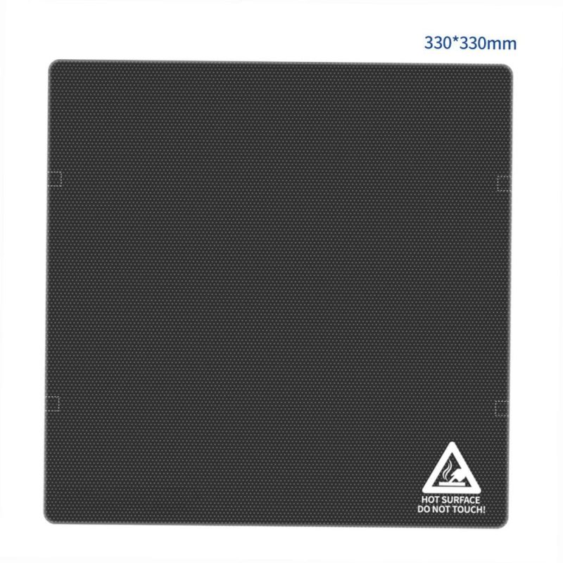 Printers & Supplies | Carbon Silicon Crystal Glass Print Bed Platform Build Surface 330*330mm for 3D Printer Hotbed Black Office & School Supplies Black