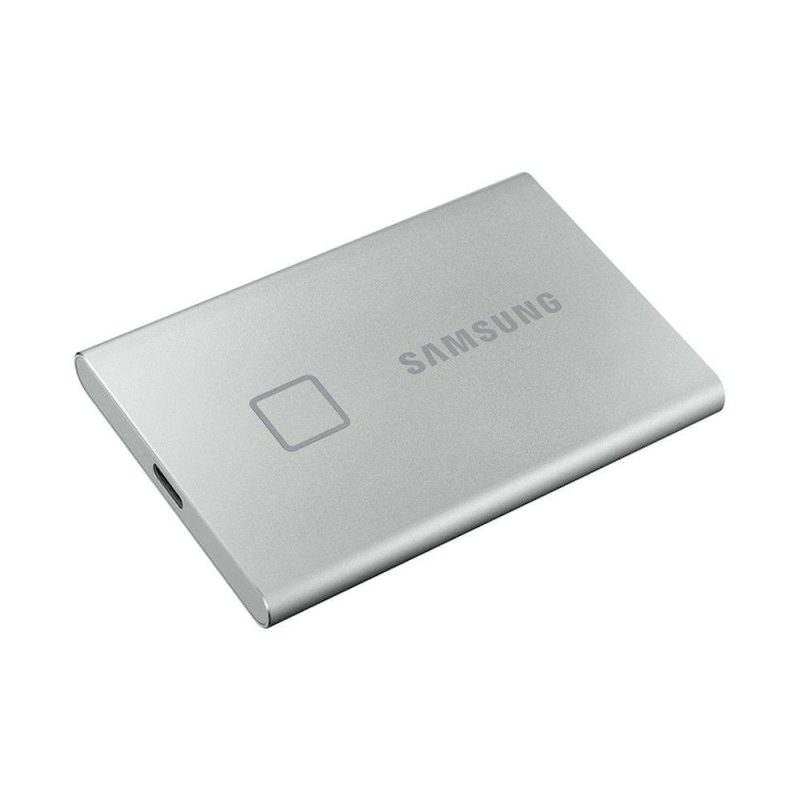 Solid State Drives | T7 Touch Type-C USB 3.2 500GB Portable SSD up to 1050MB/s Sequential Read Speed Fingerprint Identification Blue Silver Flash Drives & Storage Silver