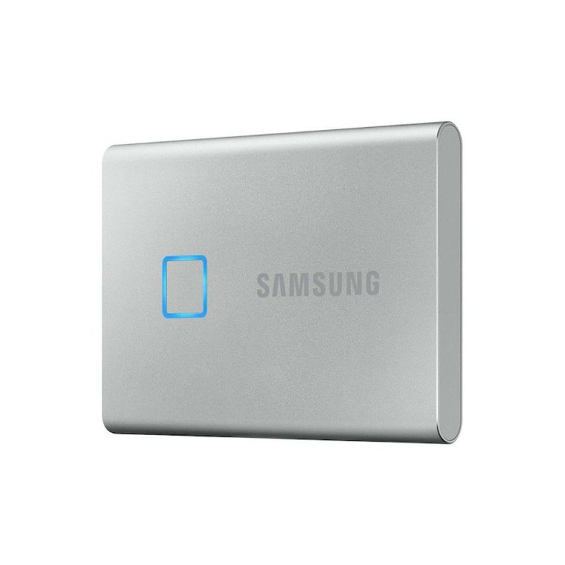 Solid State Drives | T7 Touch Type-C USB 3.2 500GB Portable SSD up to 1050MB/s Sequential Read Speed Fingerprint Identification Blue Silver Flash Drives & Storage Silver