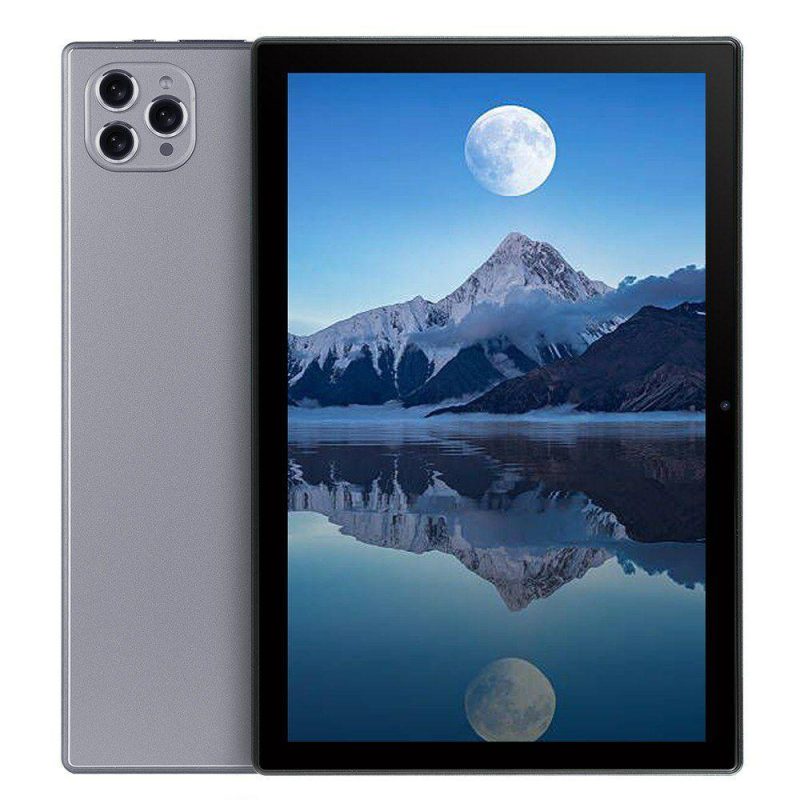 Tablet PC | Tablet 10.1-inch 1920*1200 IPS Clear Touchscreen Android 13 Tablet 8GB RAM 256GB ROM Expandable Memory, 7000mAh Battery Long Standby Time, BT Connection, 8MP+16MP Dual Camera, 5G Network WiFi Grey Tablet PC Grey