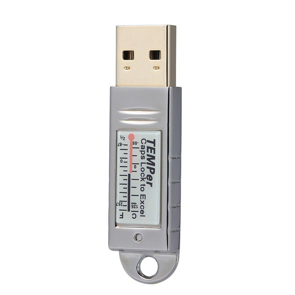 USB Gadgets | USB Thermometer Hygrometer Temperature Sensor Data Logger Recorder for PC Laptop Silver Computer Peripherals USB Gadgets