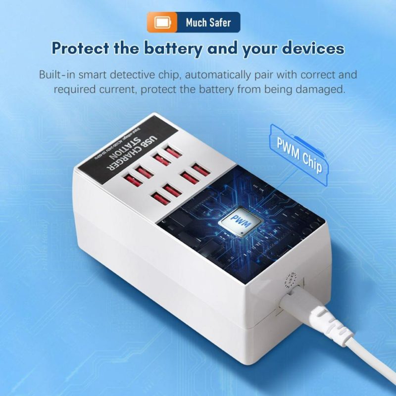 USB Hubs | 100W USB Charging Station USB Plug Charger 20-port Desktop Charger Compatible with IOS & Android System And iPhone/Huawei/Xiaomi/Samsung/OPPO/VIVO Computer Peripherals USB Hubs