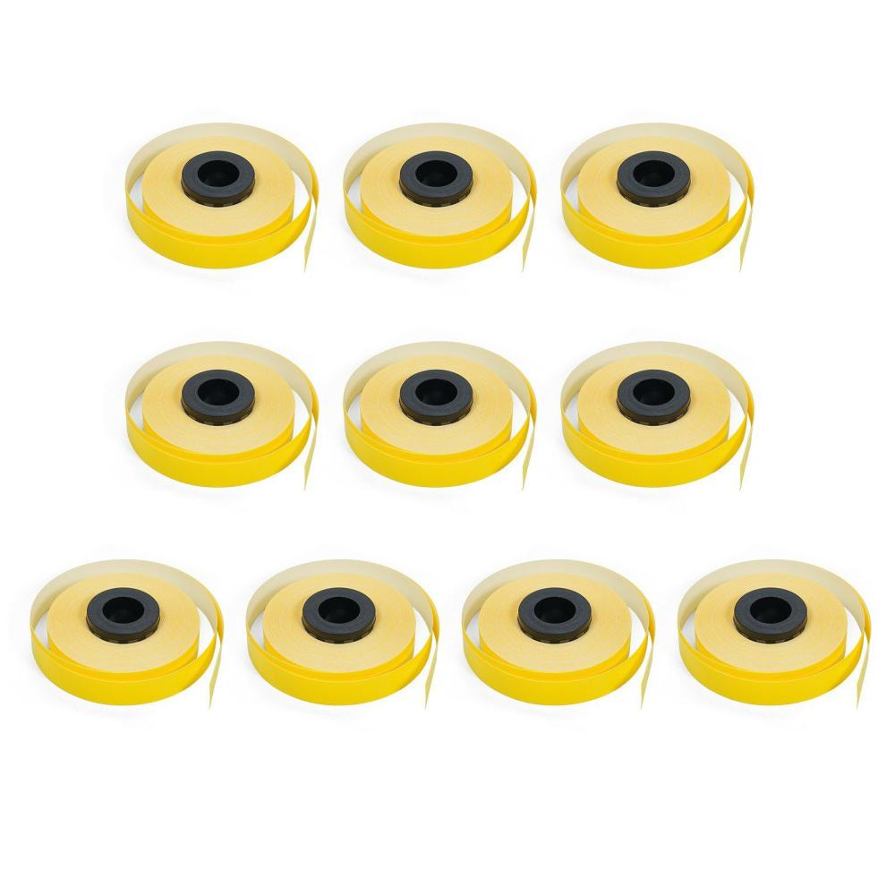 Printers & Supplies | 10-Pack PET Label Tapes Refills For MAX LM Label Printers LM-370A/ LM-380E/ LM-380A/ LM-380EZ/ LM-390A  – 9mmx8m Yellow Office & School Supplies Printers & Supplies