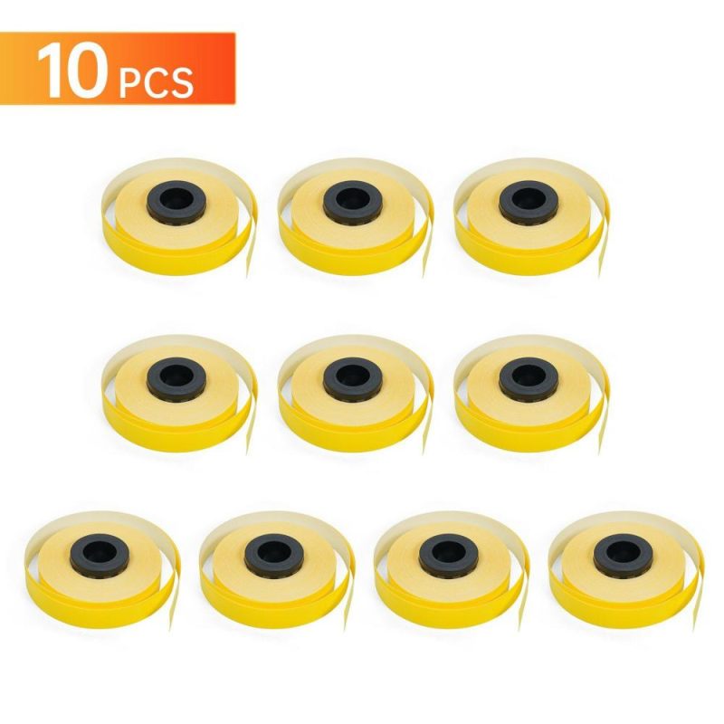 Printers & Supplies | 10-Pack PET Label Tapes Refills For MAX LM Label Printers LM-370A/ LM-380E/ LM-380A/ LM-380EZ/ LM-390A  – 9mmx8m Yellow Office & School Supplies Printers & Supplies